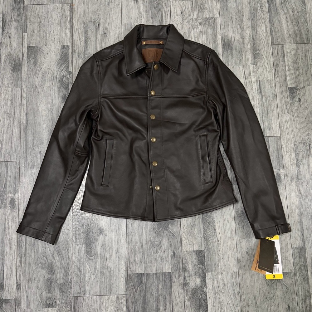 Frye Dark Brown Leather Jacket NWT